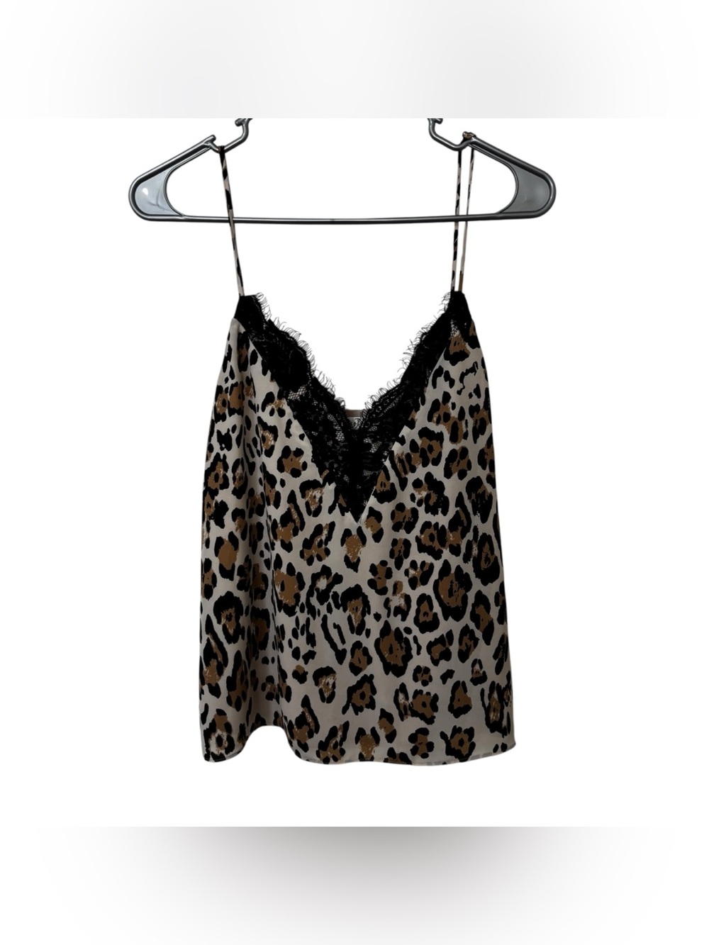 3/$15 Socialite Leopard Print Lace-Trim Cami Tank - Black & Brown